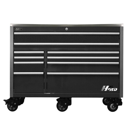 Homak 60 in. HXL 10-Drawer Roller Cabinet - Black HX04060111